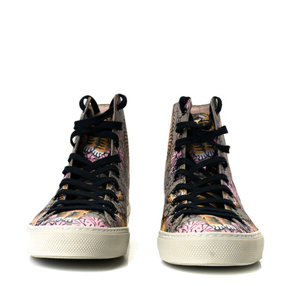 Gucci GG Supreme Monogram Bengal Pearl Womens High Top Sneakers 40 Beige Pink 3 of 8