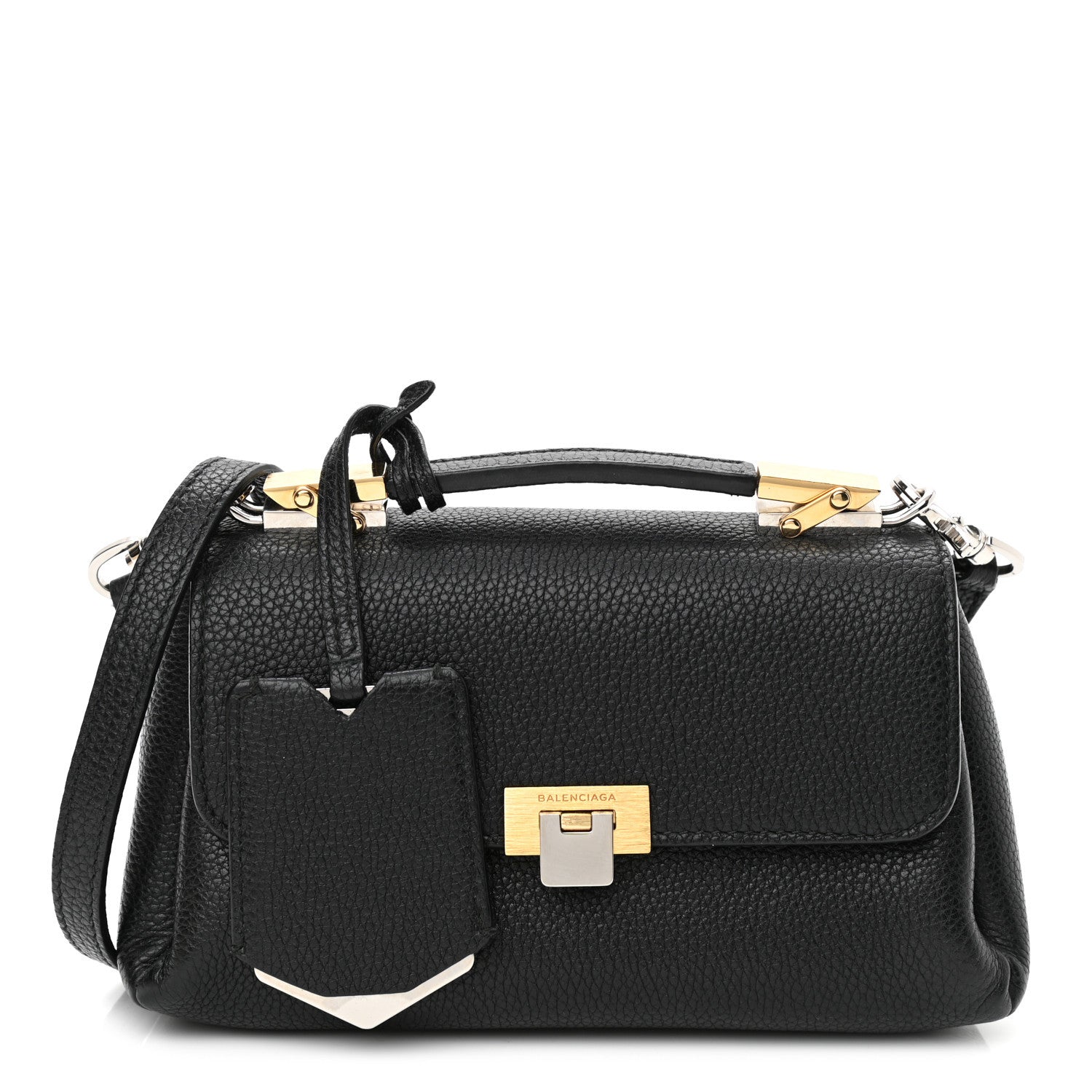 Balenciaga Grained Calfskin Le Dix Nano Soft Cartable Black 1 of 11
