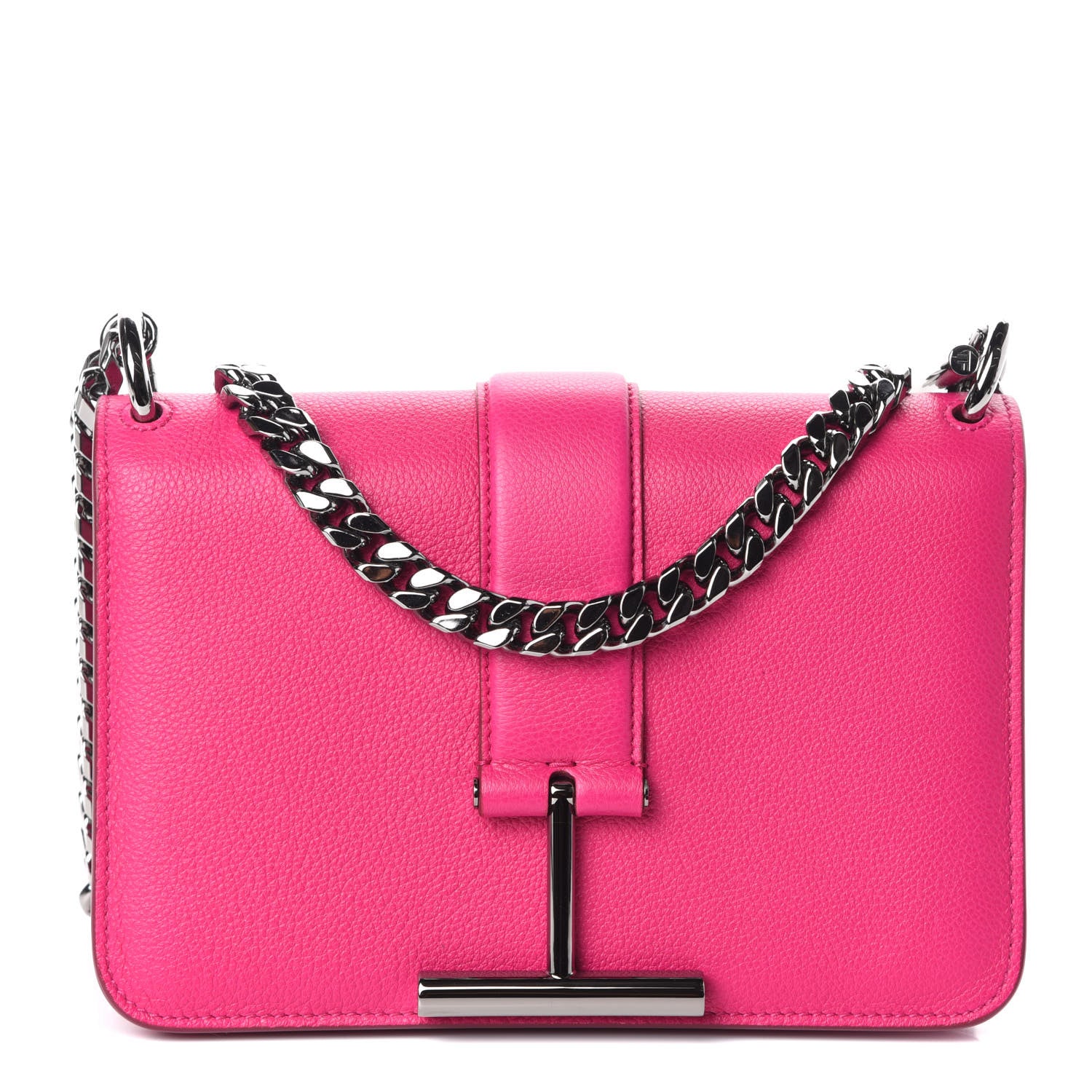 Tom Ford Grained Calfskin Tara Chain Shoulder Bag Pink 1 of 9