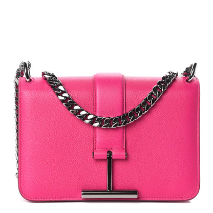 Tom Ford Grained Calfskin Tara Chain Shoulder Bag Pink 1 of 9