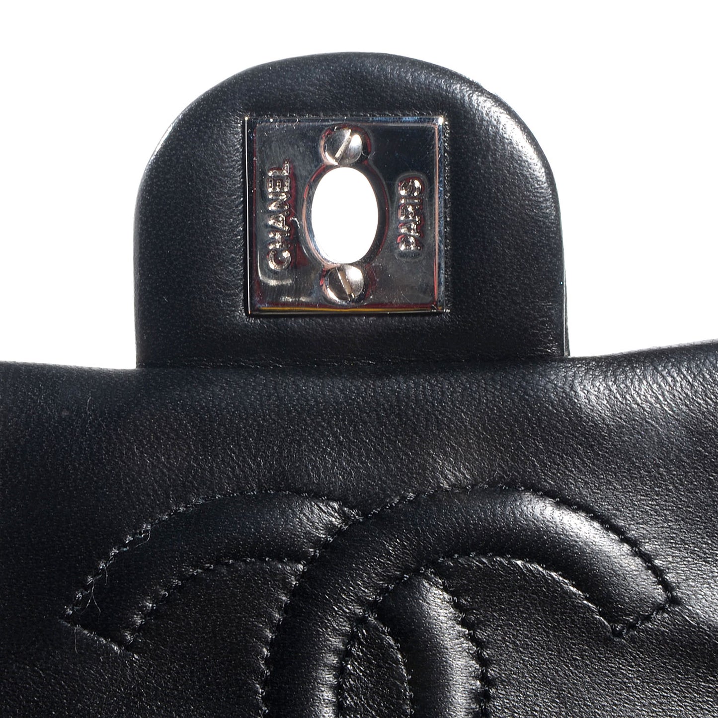 Lambskin Mini Square Flap Black