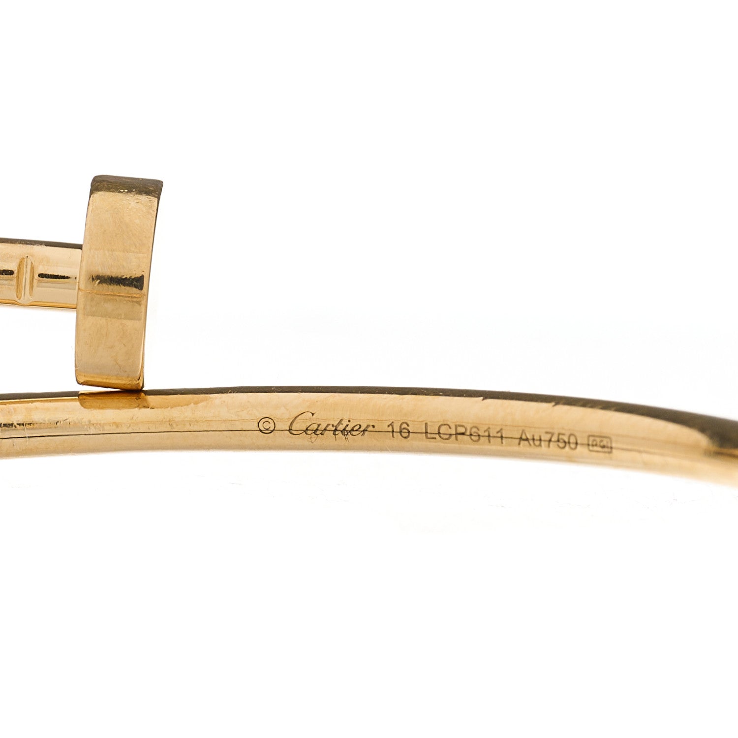 Cartier 18K Yellow Gold Small Juste Un Clou Bracelet 16 3 of 4
