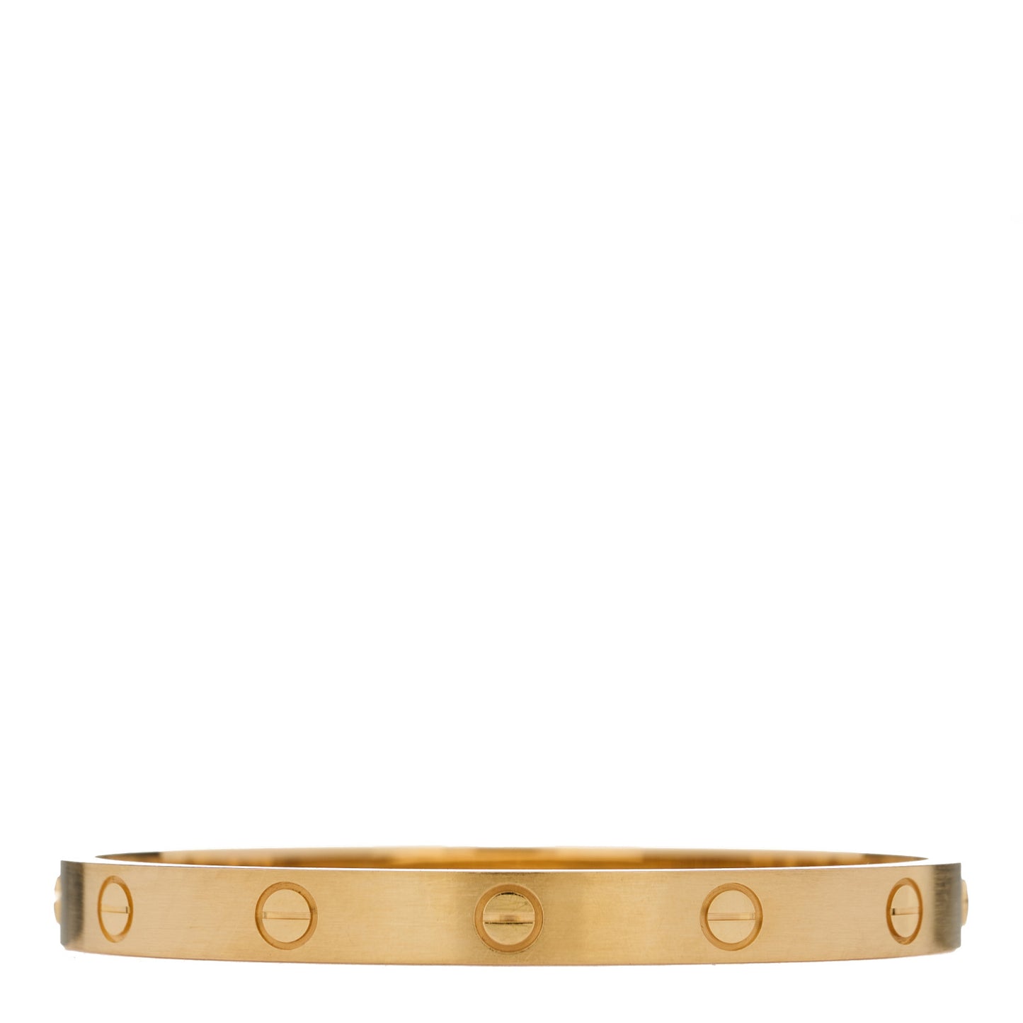 18K Yellow Gold Brushed Finish LOVE Bracelet 17