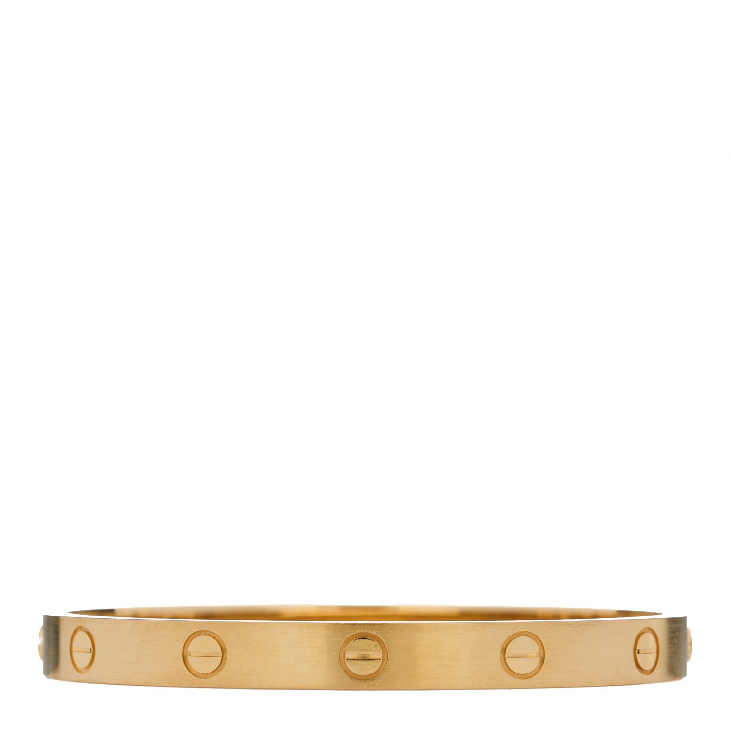 Cartier 18K Yellow Gold Brushed Finish LOVE Bracelet 17 2 of 9