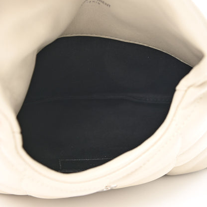 Saint Laurent Lambskin Monogram Loulou Puffer Pouch Clutch Crema Soft 6 of 10
