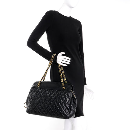 Chanel Lambskin Quilted Shoulder Bag Black 2 of 8