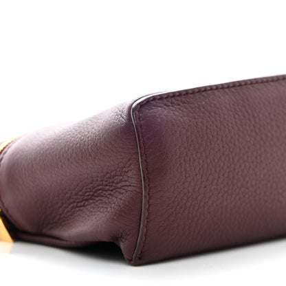 Loro Piana Grained Calfskin L19 Extra Pocket Pouch Azuki Beans 8 of 9
