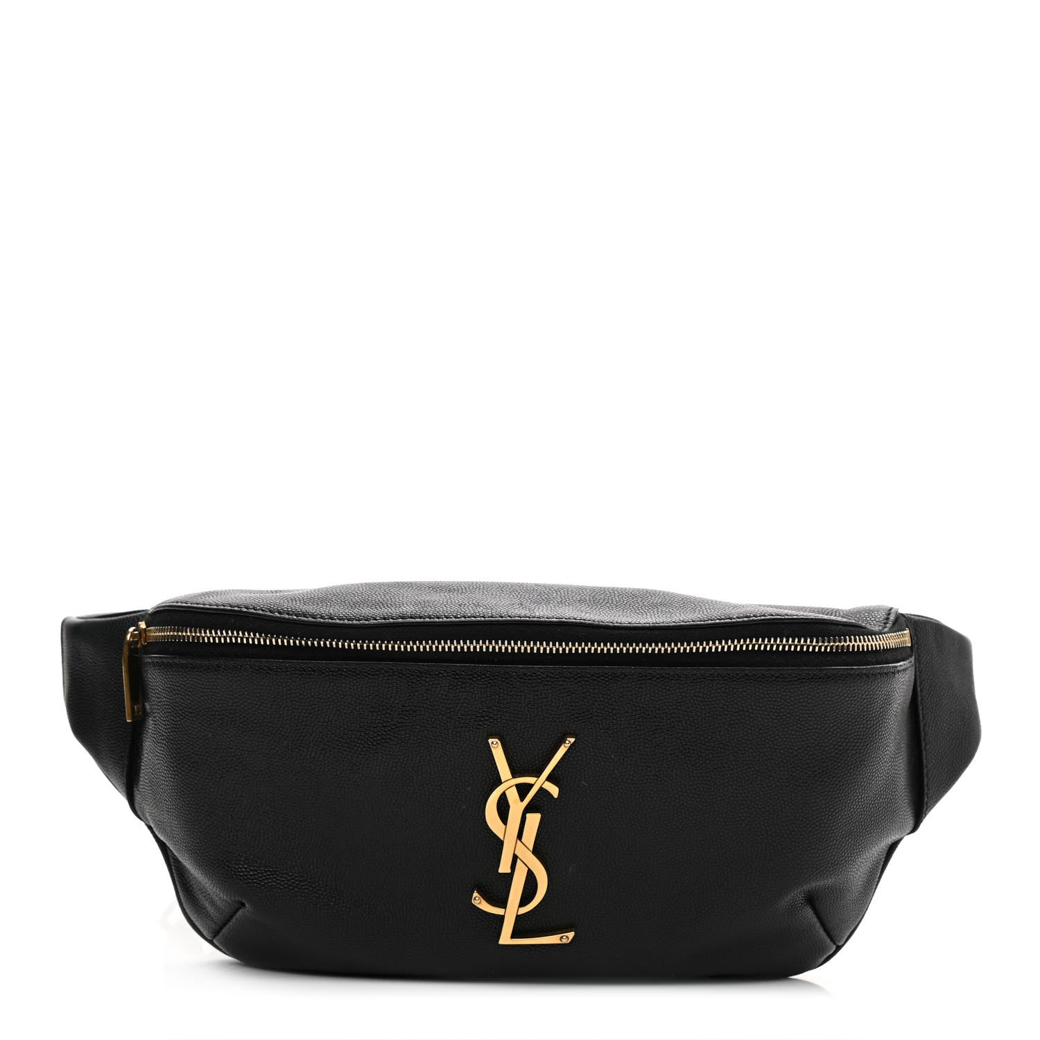 Saint Laurent Grain De Poudre Monogram Belt Bag Black 1 of 11