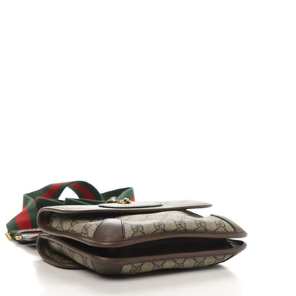 Gucci GG Supreme Monogram Web Small Neo Vintage Double Flap Messenger Bag Beige New Acero 4 of 11