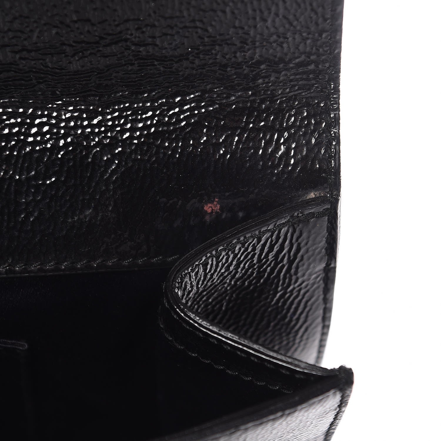 Saint Laurent Textured Patent Monogram Large Belle De Jour Clutch Black 5 of 6