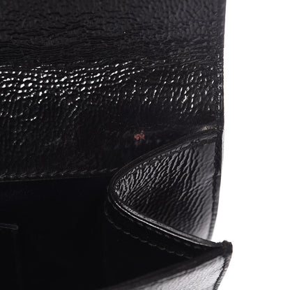 Saint Laurent Textured Patent Monogram Large Belle De Jour Clutch Black 5 of 6