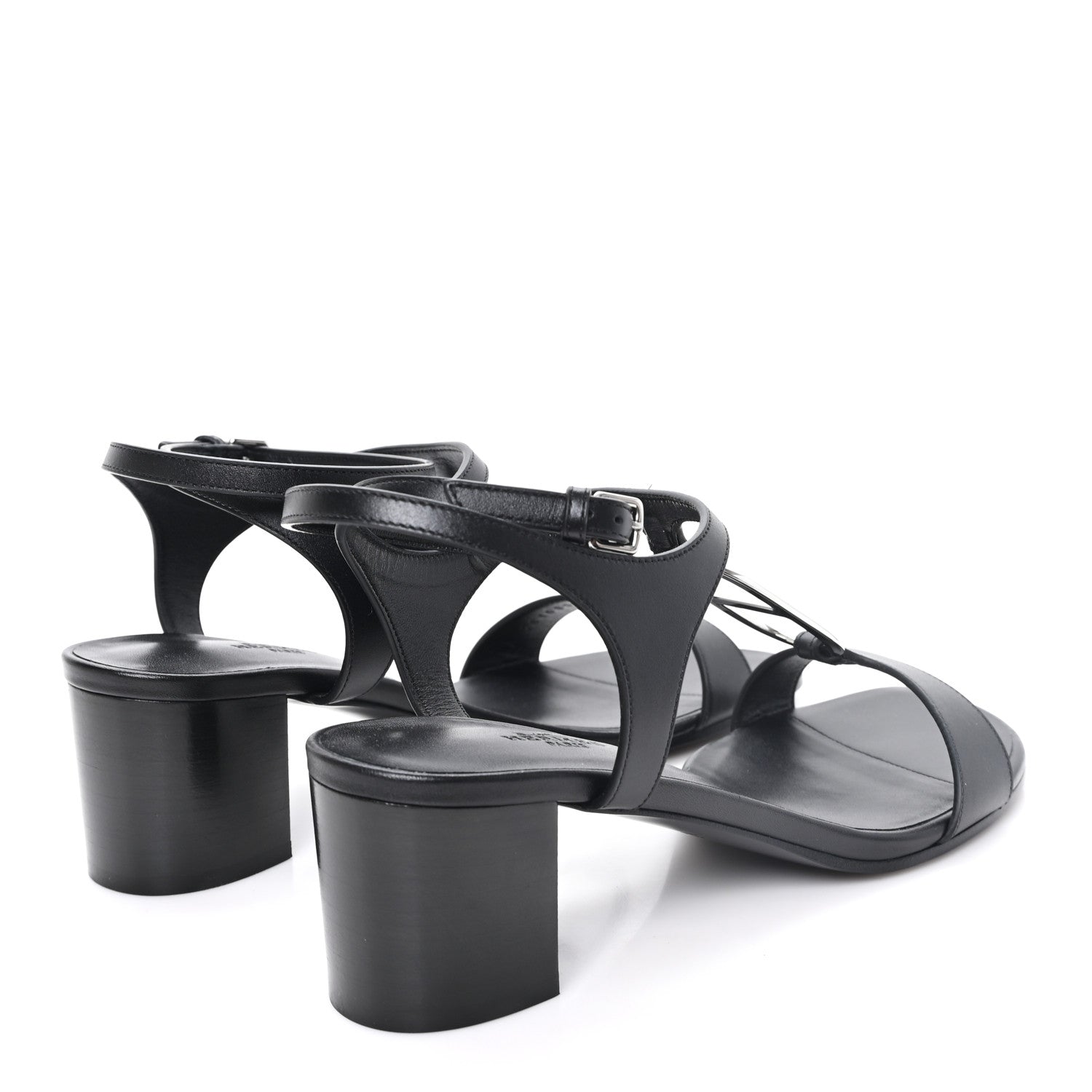 Hermes Calfskin Miramar 50 Sandals 40 Black 5 of 10