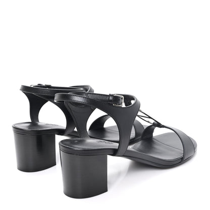 Hermes Calfskin Miramar 50 Sandals 40 Black 5 of 10