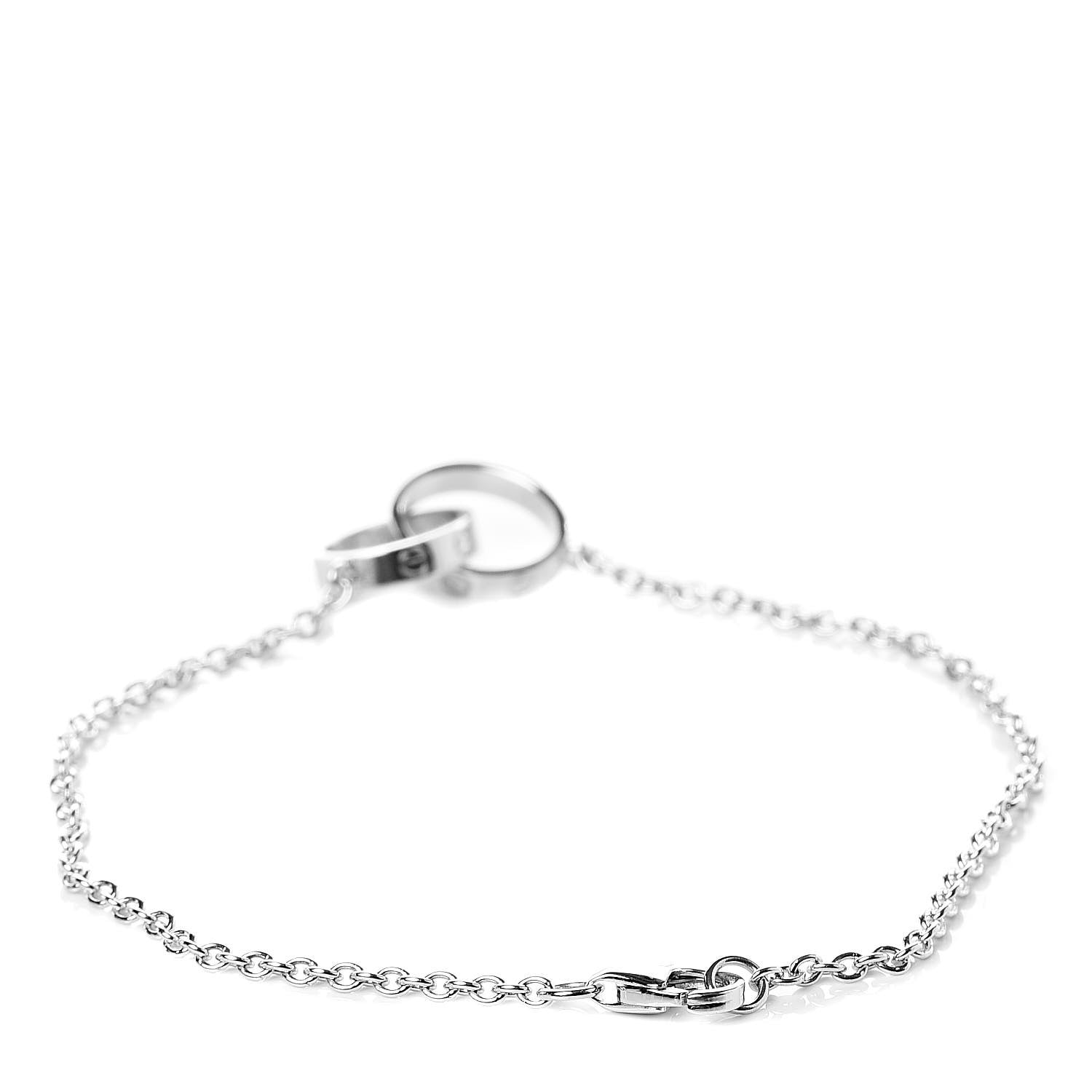 Cartier 18K White Gold Interlocking LOVE Bracelet 3 of 6