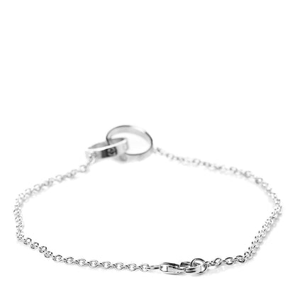 Cartier 18K White Gold Interlocking LOVE Bracelet 3 of 6