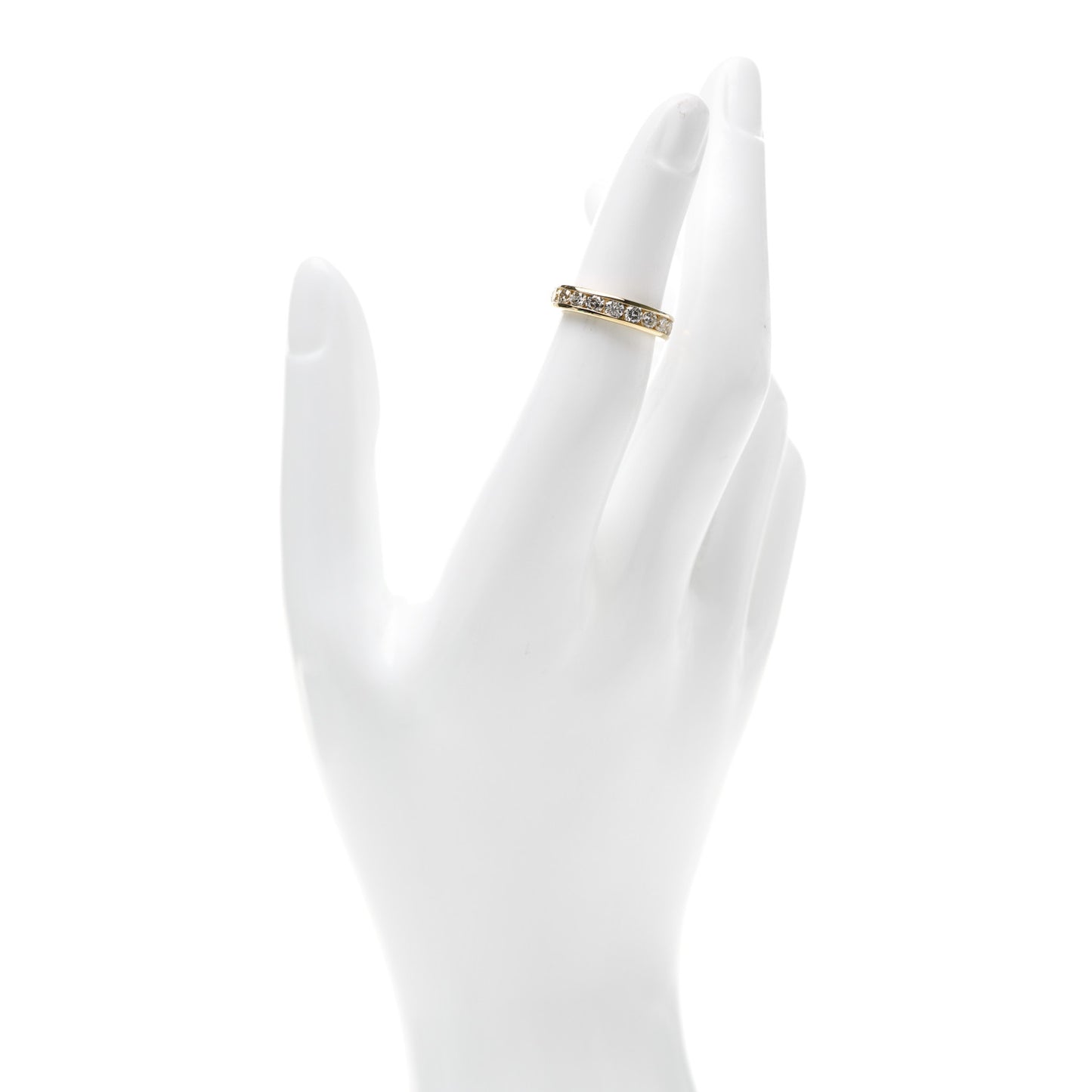18K Yellow Gold Diamond 4mm Channel Set Band Ring 47 4.25