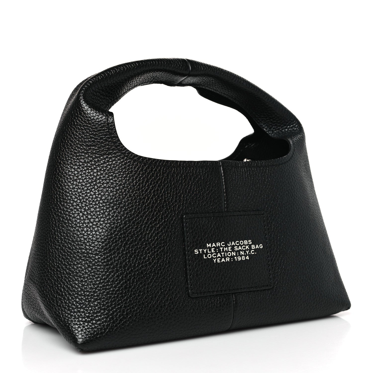 Marc Jacobs Grained Calfskin Mini The Sack Bag Black 4 of 9