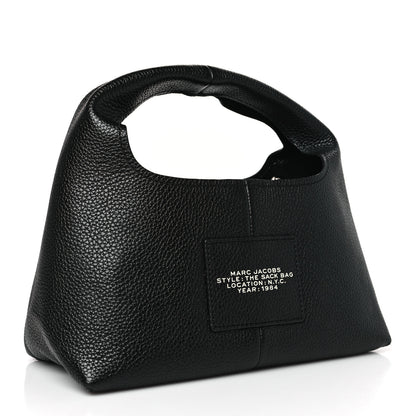 Marc Jacobs Grained Calfskin Mini The Sack Bag Black 4 of 9