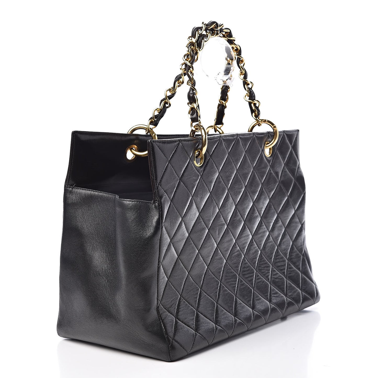 Lambskin Quilted Tote Black