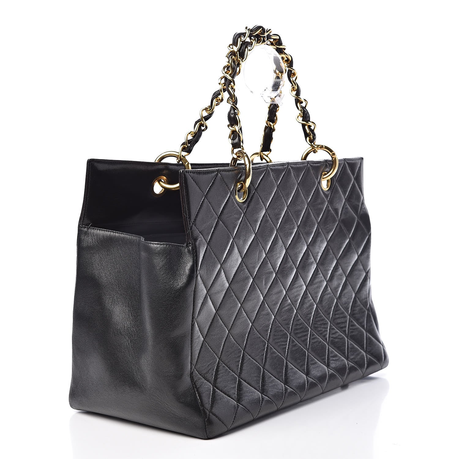 Chanel Lambskin Quilted Tote Black 3 of 19