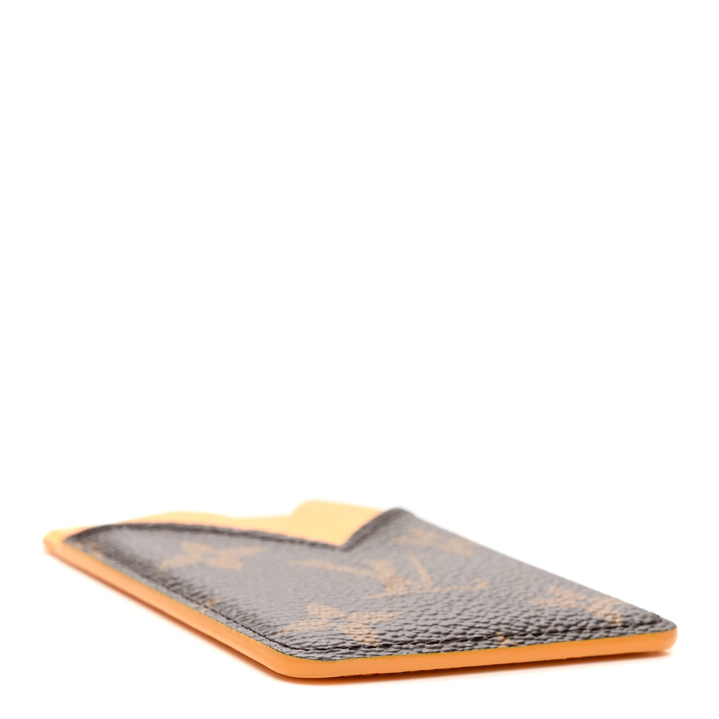 Monogram Macassar Magnetic Card Holder Safran Yellow