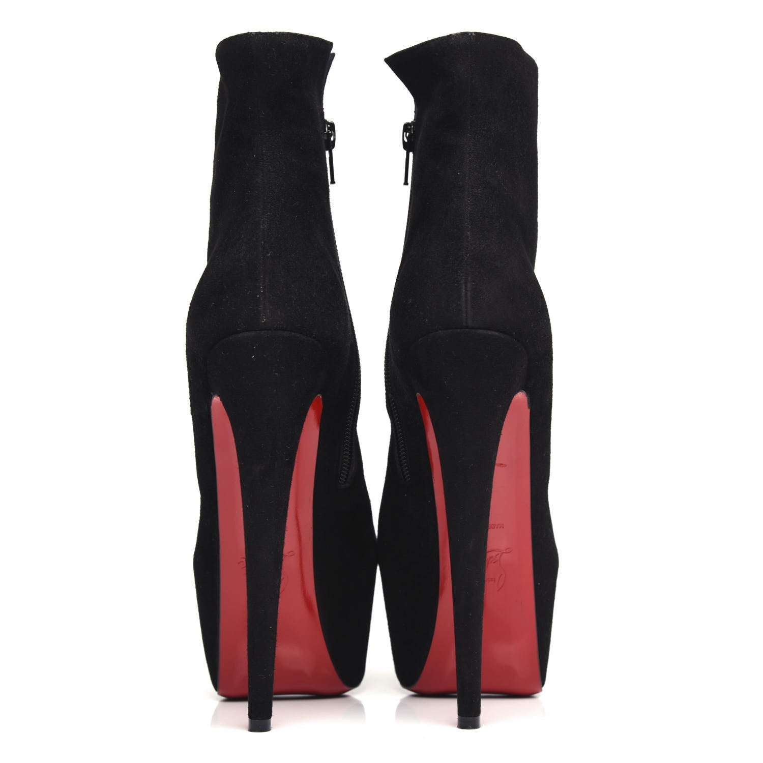 Christian Louboutin Suede Daf Booty 160 Ankle Boots 39 Black 7 of 9