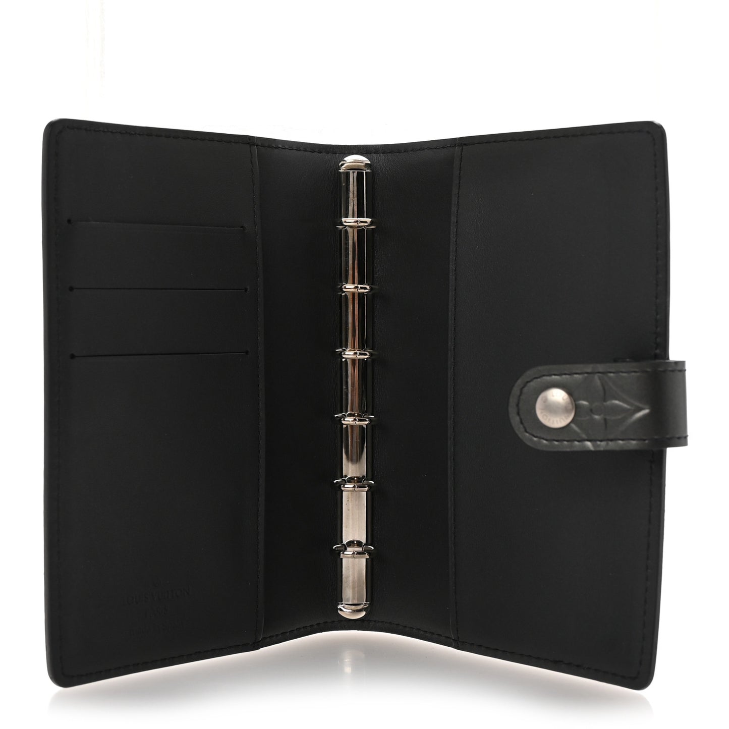 Mat Monogram Small Ring Agenda Cover Black