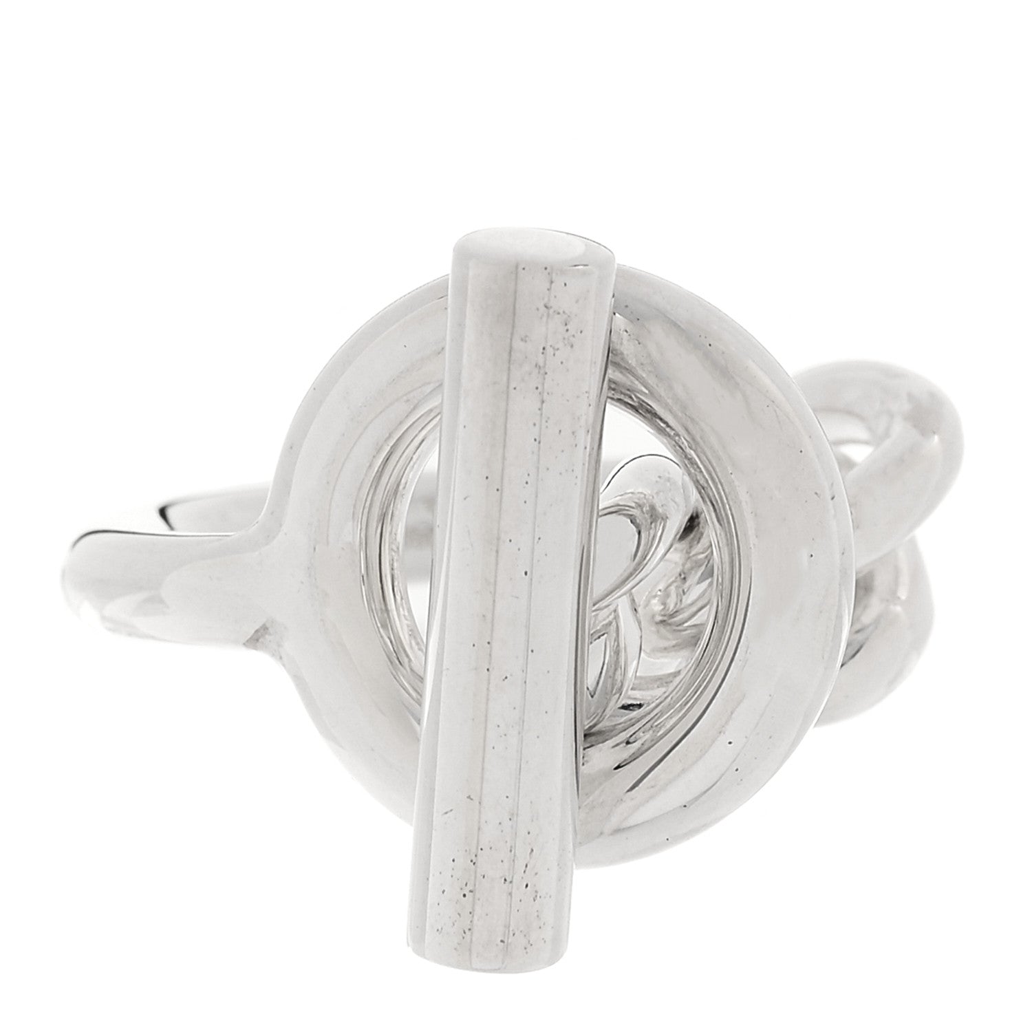 Hermes Sterling Silver GM Croisette Ring 52 6 1 of 4