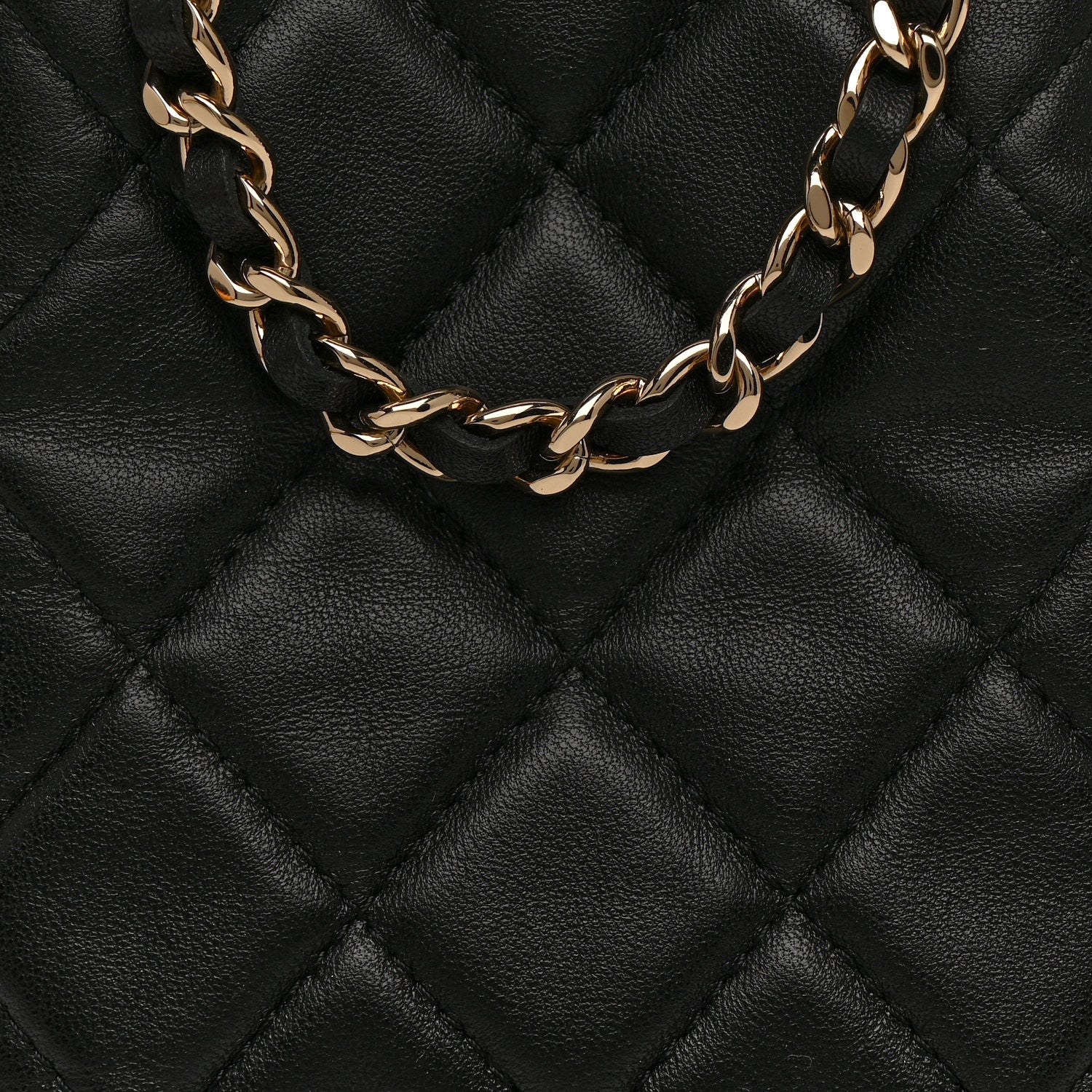 Chanel Lambskin Plexi Quilted CC Evening Clutch With Chain Black 8 of 12