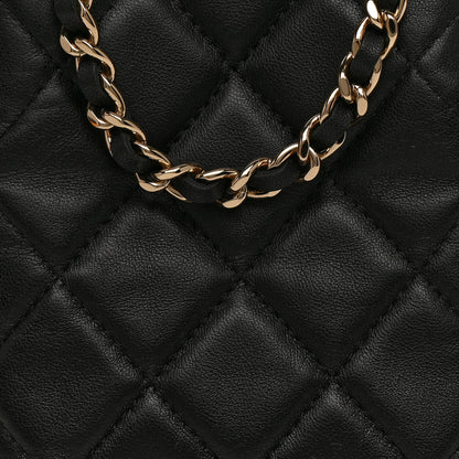 Chanel Lambskin Plexi Quilted CC Evening Clutch With Chain Black 8 of 12