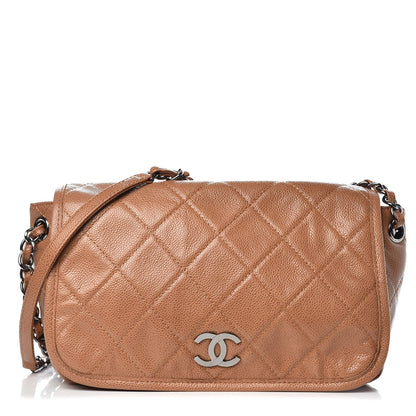 Chanel Grained Calfskin Medium Natural Beauty Messenger Beige 1 of 9