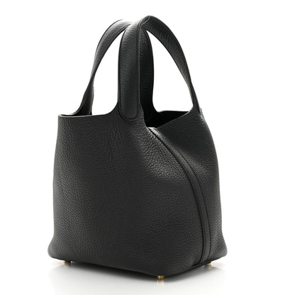 Hermes Taurillon Clemence Picotin Lock 18 PM Black 3 of 9