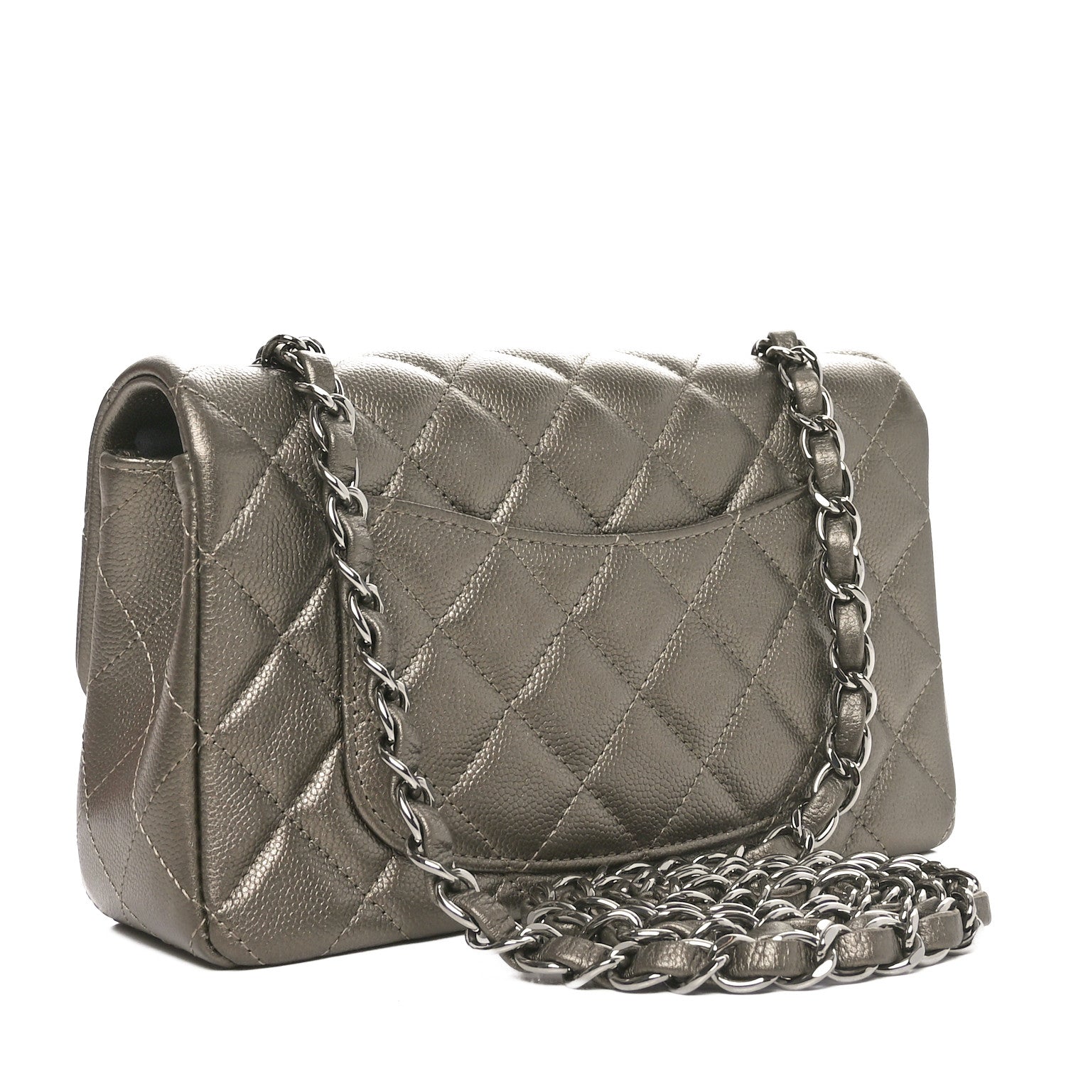 Chanel Iridescent Caviar Quilted Mini Rectangular Flap Bronze 3 of 10