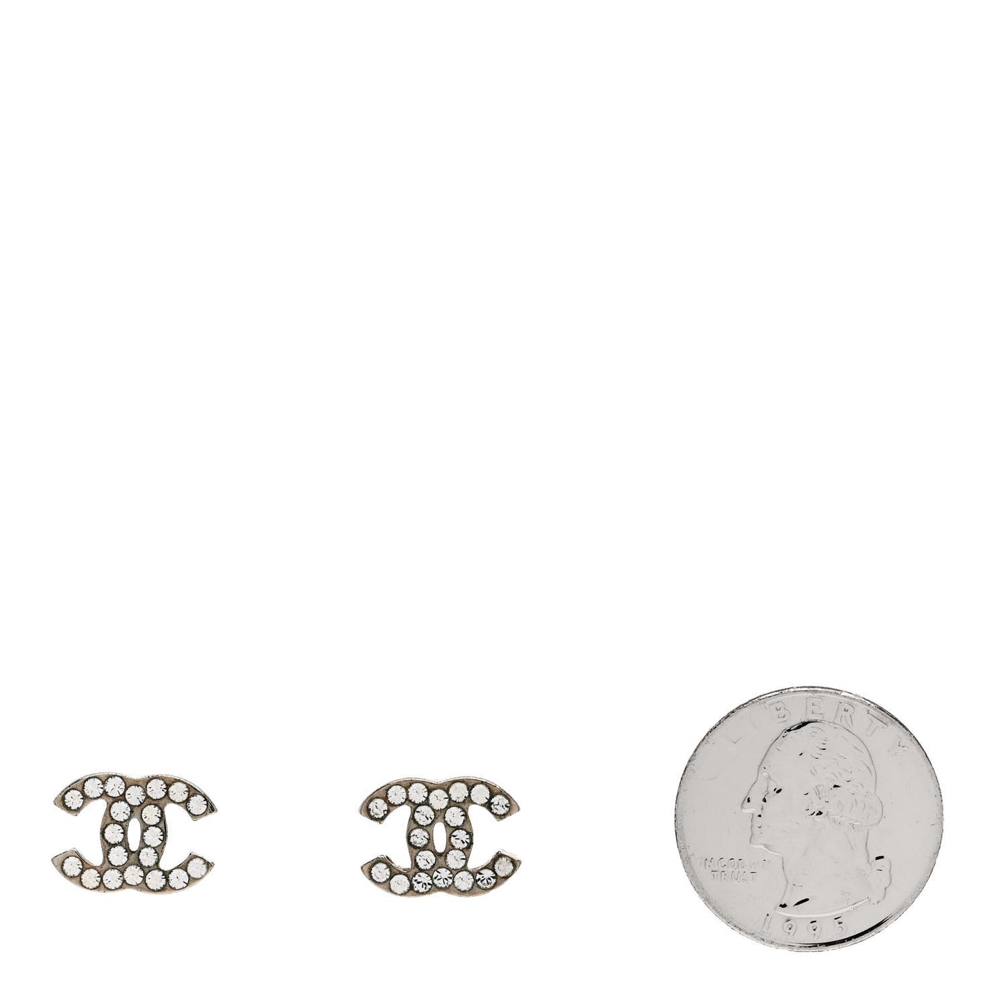 Crystal Mini Timeless CC Earrings Silver