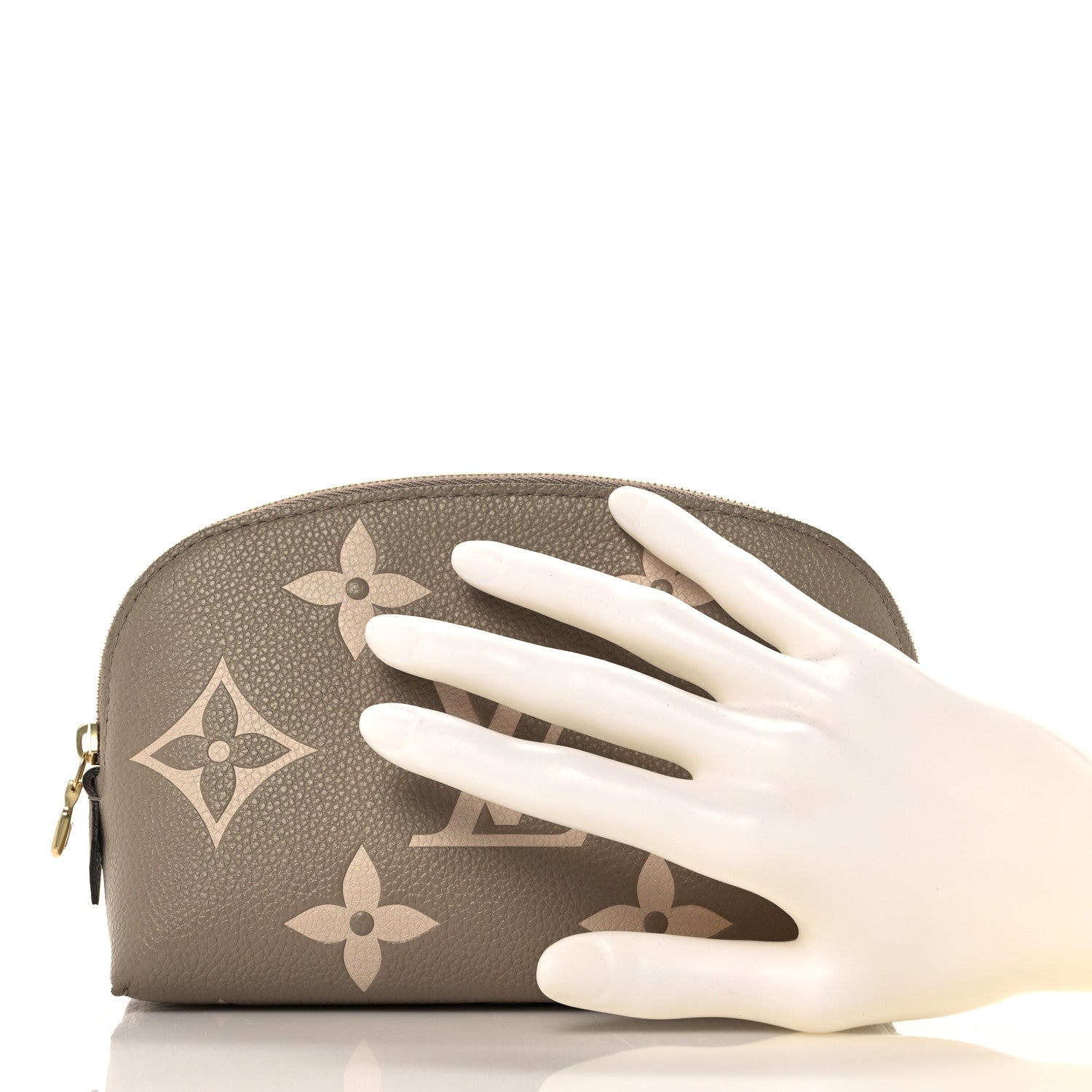 Louis Vuitton Empreinte Monogram Giant Cosmetic Pouch PM Tourterelle Crème 2 of 9