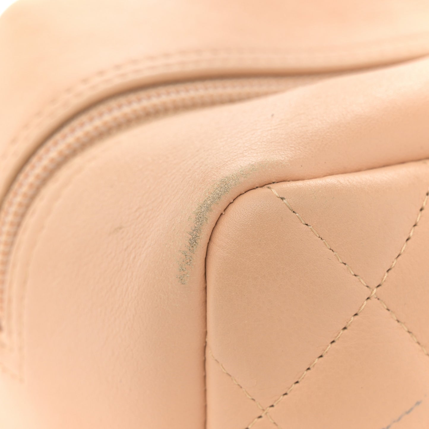Calfskin Quilted Large Cambon Bowler Beige Black