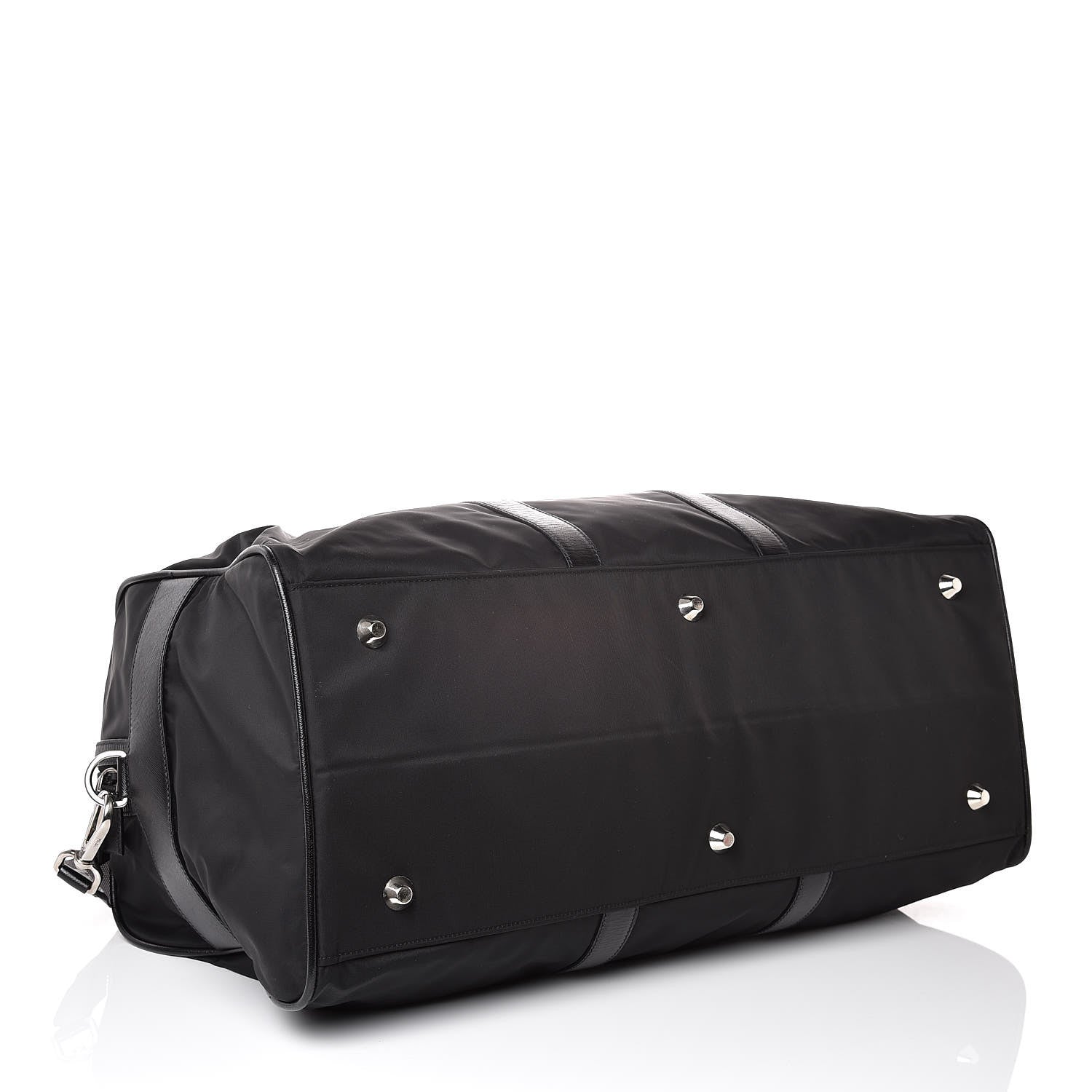 Prada Tessuto Nylon Saffiano Viaggio Duffle Black 4 of 6