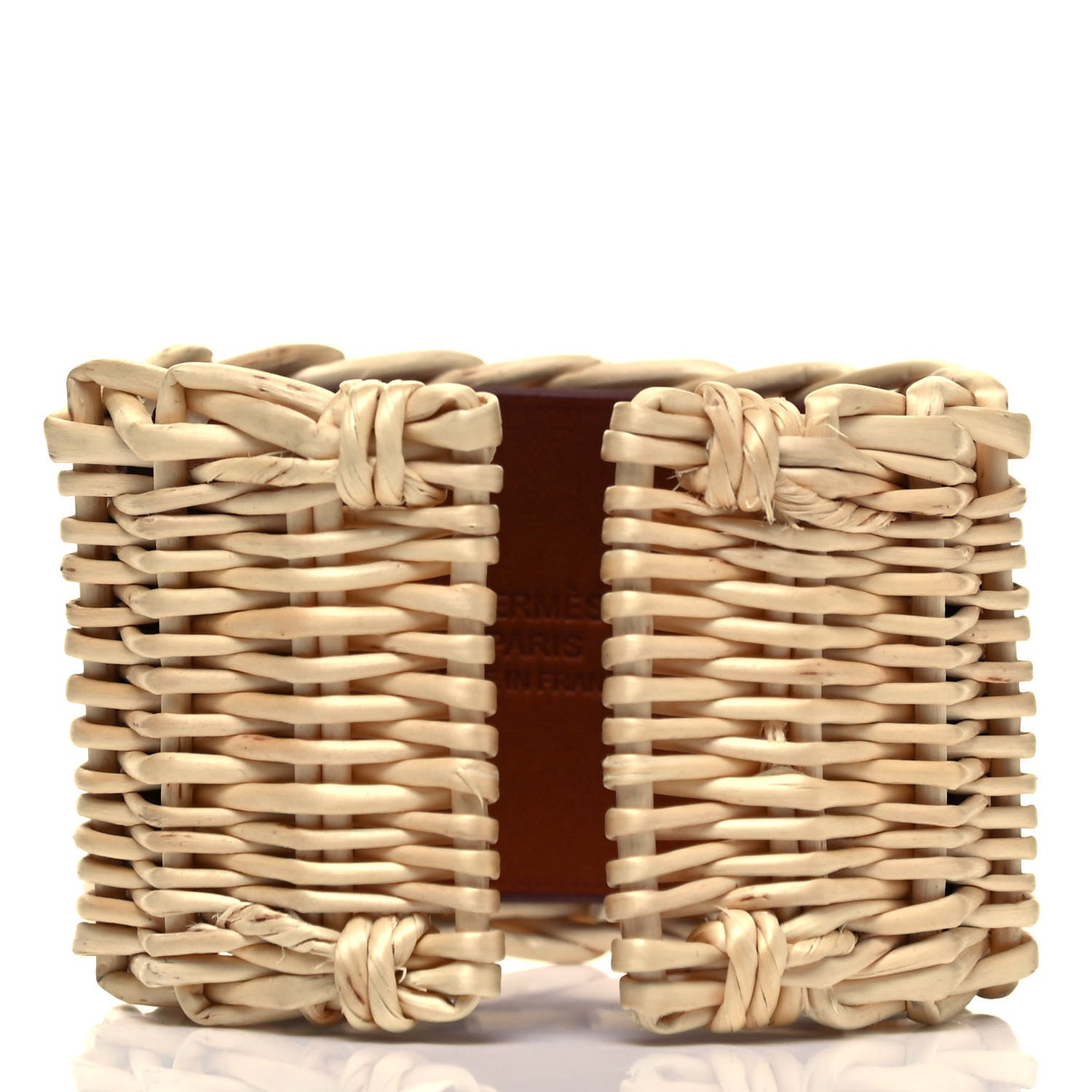 Hermes Barenia Osier Collier De Chien CDC Picnic Bracelet Fauve 4 of 7