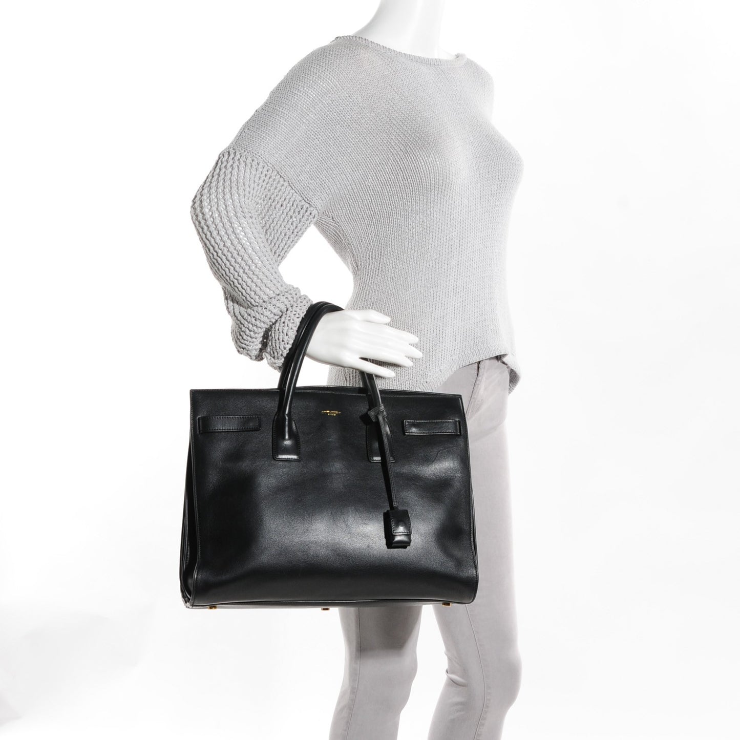 Calfskin Large Sac de Jour Carryall Black