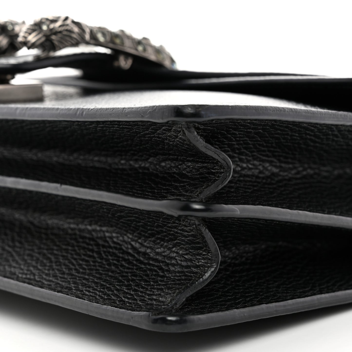 Pebbled Calfskin Small Dionysus Shoulder Bag Black