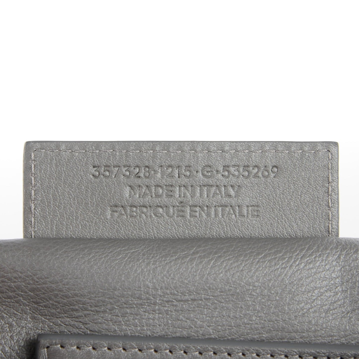 Veau Papier Sight Clutch Gris Metal