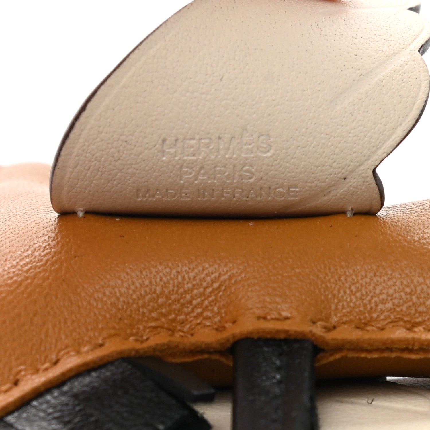 Hermes Milo Lambskin Grigri Rodeo Pegase Horse Bag Charm PM Sesame Black Nata 3 of 4