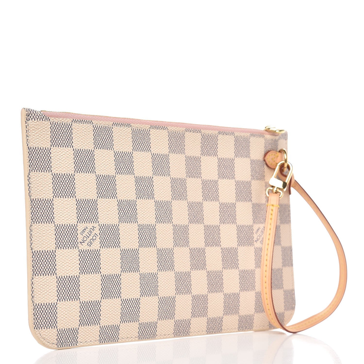Louis Vuitton Damier Azur Neverfull MM GM Pochette Rose Ballerine 3 of 8