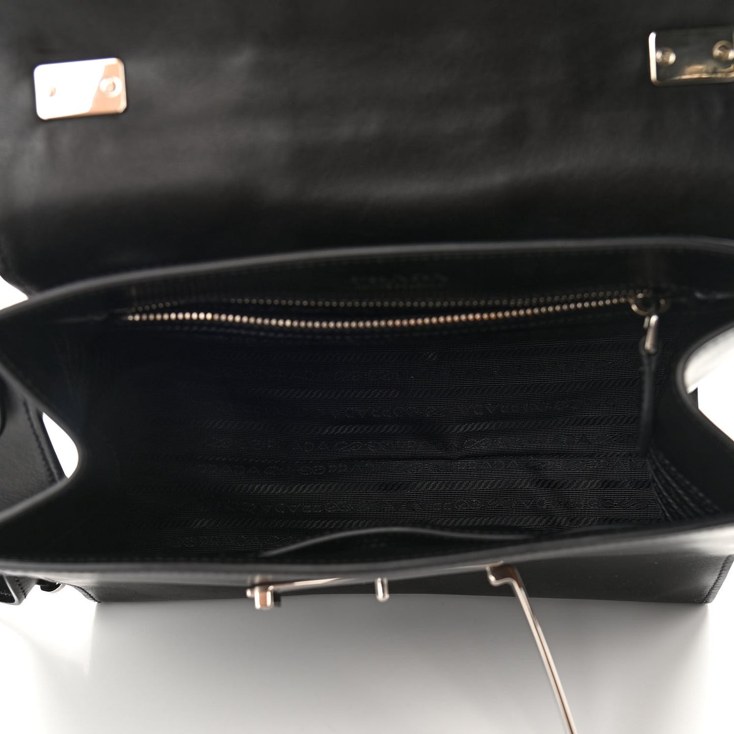 City Calf Ribbon Shoulder Bag Black