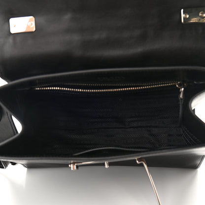 Prada City Calf Ribbon Shoulder Bag Black 5 of 10
