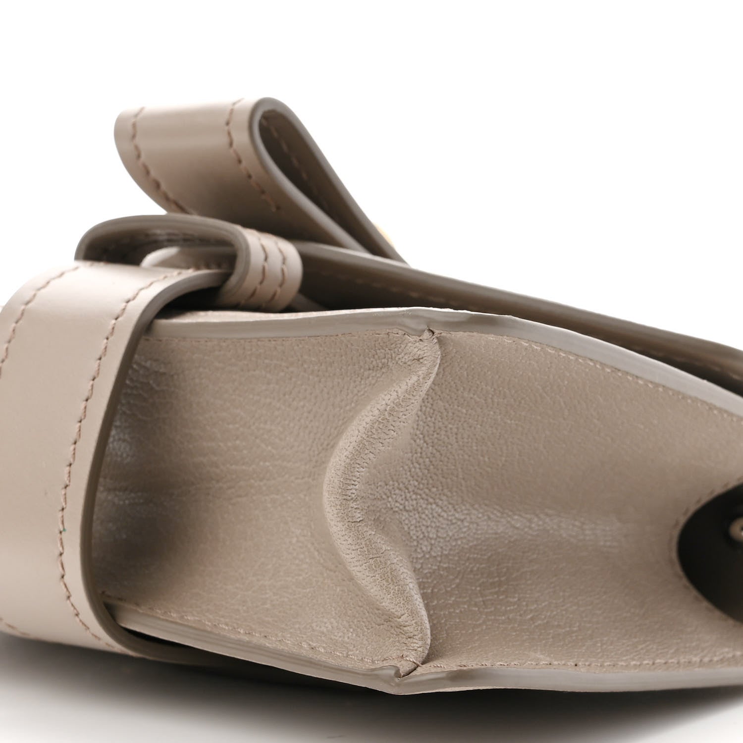 Chloe Shiny Goatskin Calfskin Mini Aby Chain Shoulder Bag Motty Grey 9 of 9