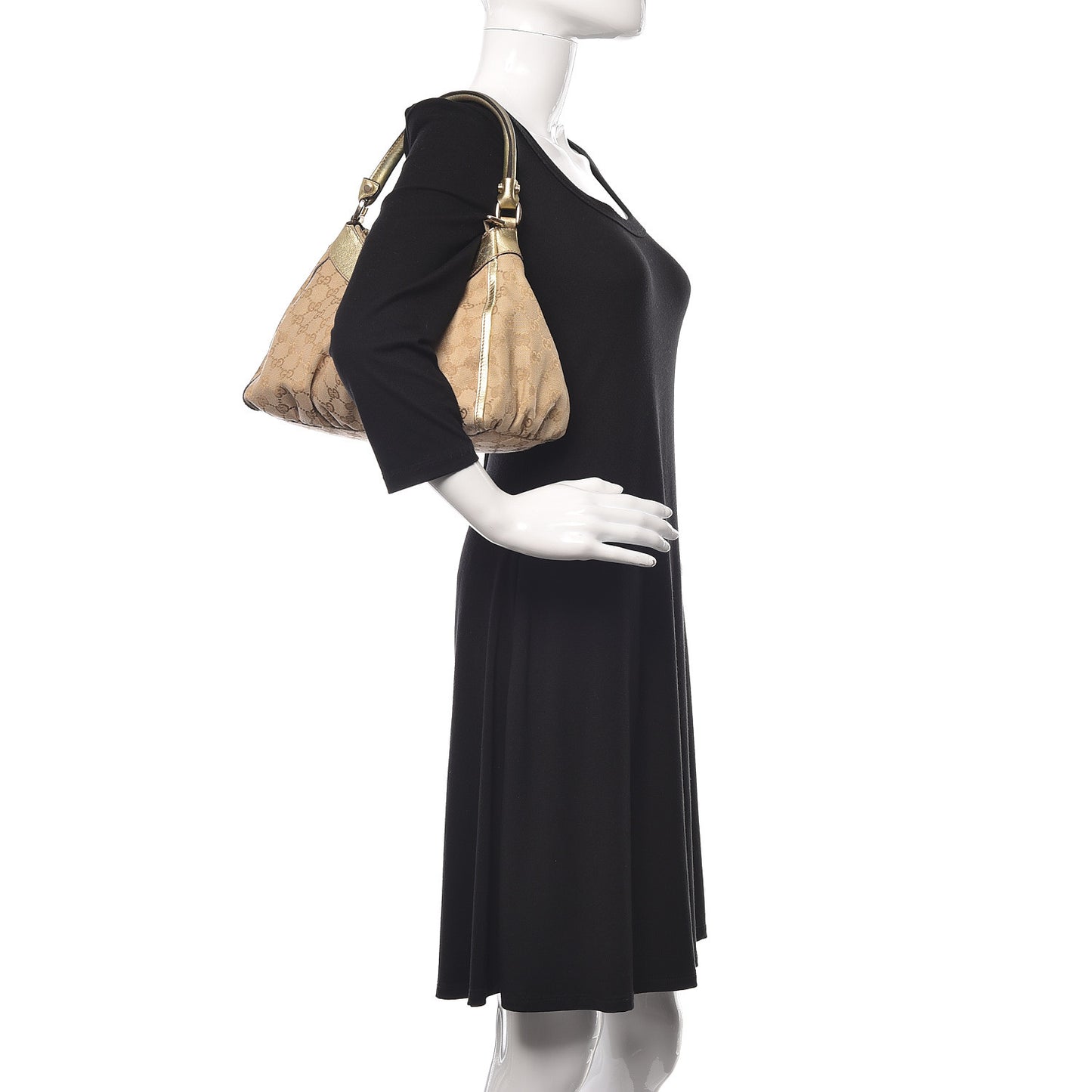 Monogram Medium D Gold Ring Hobo Gold