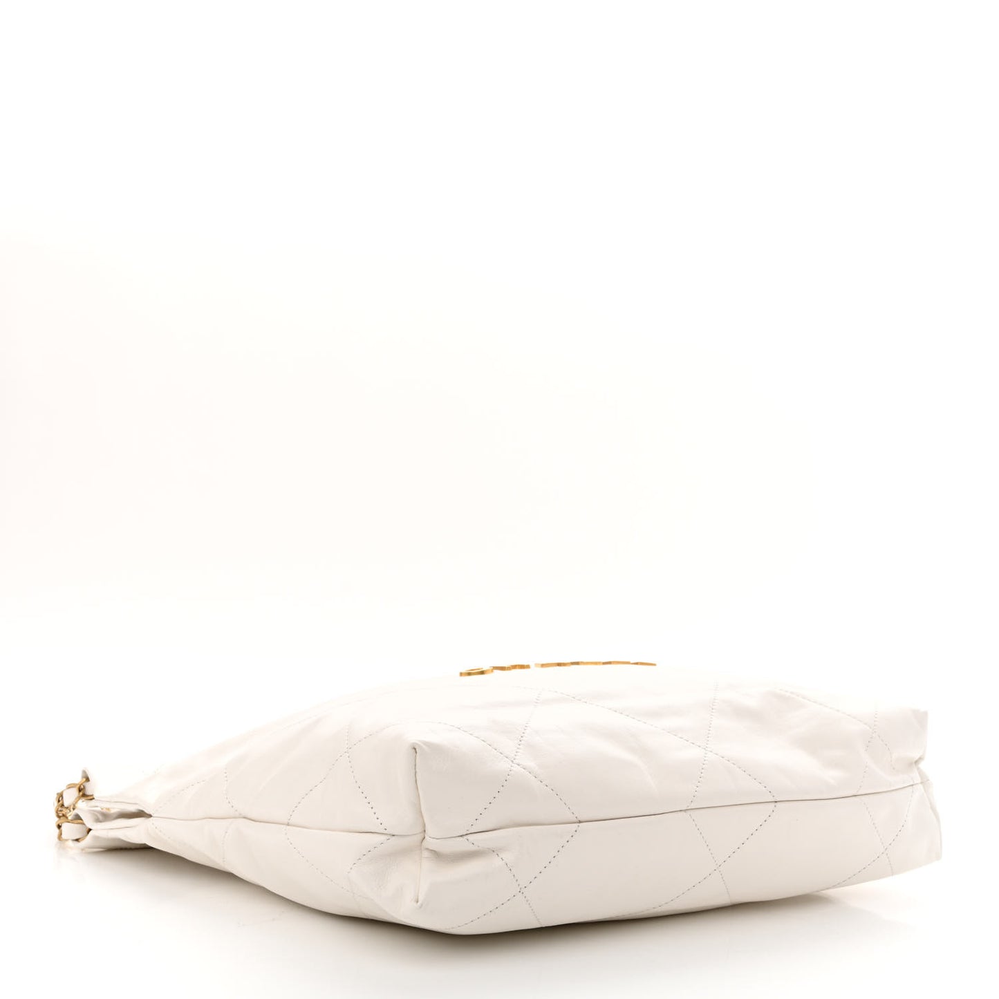Shiny Calfskin Quilted Small Chanel 22 White
