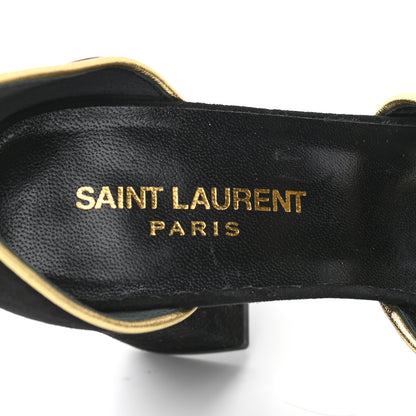 Saint Laurent Suede Babies Sandals 37 Black 7 of 8