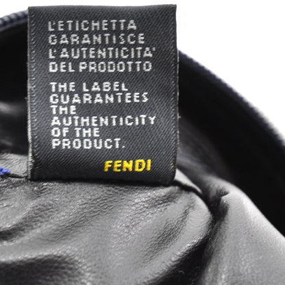 Fendi Patent FF Embossed Large Cosmetic Pouch Navy 9 of 9